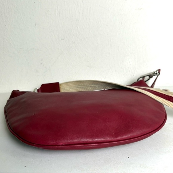 LAZARO Vintage Sporty Leather Shoulder Bag Stripe Strap Made in Argentina - Picture 16 of 16